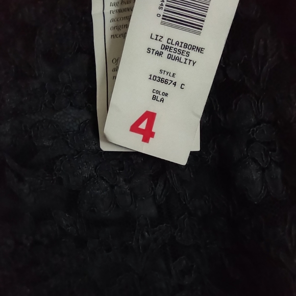 Vintage black lace dress size small - Picture 6 of 12